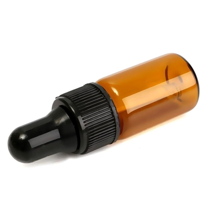 o óleo 5ml essencial engarrafa garrafas de vidro pequenas do conta-gotas de Brown