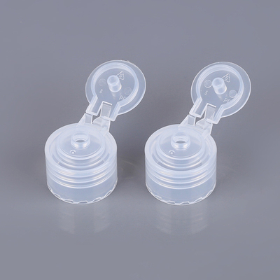 Tampas transparentes da garrafa da loção de Flip Top Caps For Bottles 20mm 24mm PP