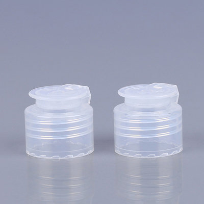 Tampas transparentes da garrafa da loção de Flip Top Caps For Bottles 20mm 24mm PP
