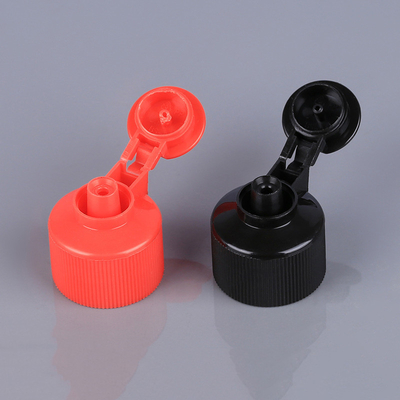 preto vermelho 28mm plástico de 24mm Flip Top Caps For Bottles