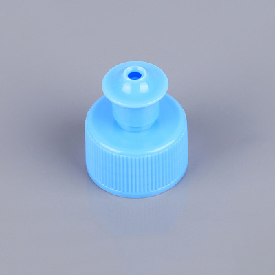 Tampão push pull cosmético do azul 28mm dos tampões de garrafa do ANIMAL DE ESTIMAÇÃO nenhum escapamento