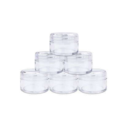 5 gramas de recipientes plásticos dos frascos da amostra com as tampas Leakproof