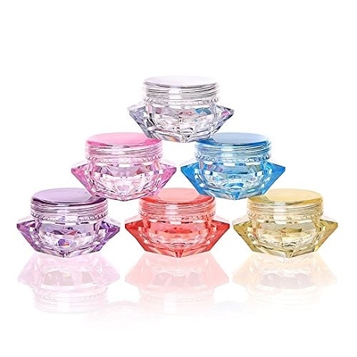 frascos 5ml de creme cosméticos plásticos pequenos com o portátil recarregável das tampas