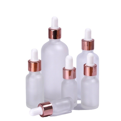 Rose Gold Frosted Eye Dropper engarrafa 3ml 5ml 10ml 15ml