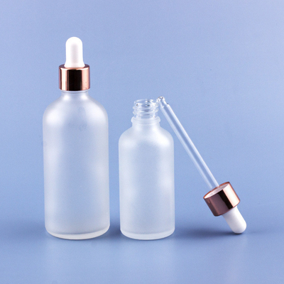 Rose Gold Frosted Eye Dropper engarrafa 3ml 5ml 10ml 15ml