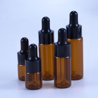 Garrafa de vidro do conta-gotas dos cosméticos 10ml 15ml 20ml Brown para o óleo essencial