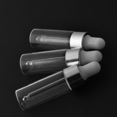 Mini garrafas de vidro de prata do conta-gotas do ODM do OEM das garrafas de óleo 5ml essencial