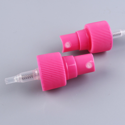 Tampão com nervuras cor-de-rosa do pulverizador do atomizador do pulverizador 24mm da bomba da névoa com tubo