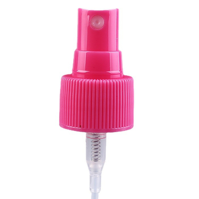 Tampão com nervuras cor-de-rosa do pulverizador do atomizador do pulverizador 24mm da bomba da névoa com tubo