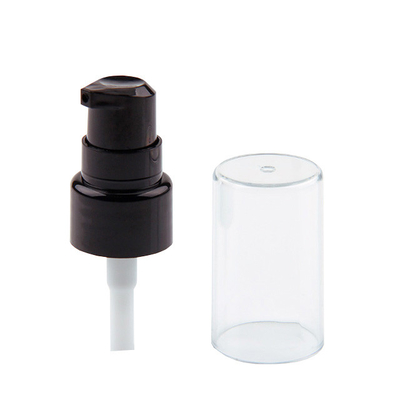 Bomba cosmética 20MM preta lisa da loção com tampa clara completa