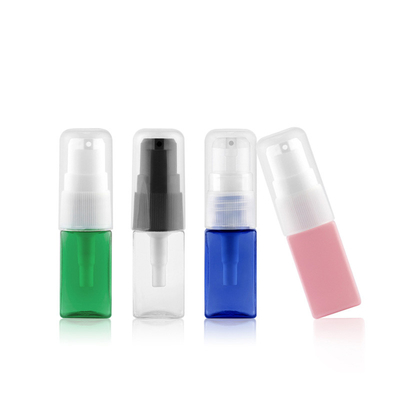 Garrafas plásticas vazias da loção 10ML com rosa azul transparente do verde da bomba