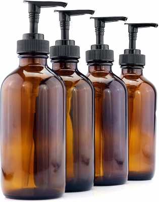 Garrafa plástica da loção de Brown 500ml do ANIMAL DE ESTIMAÇÃO com a bomba preta de 28MM