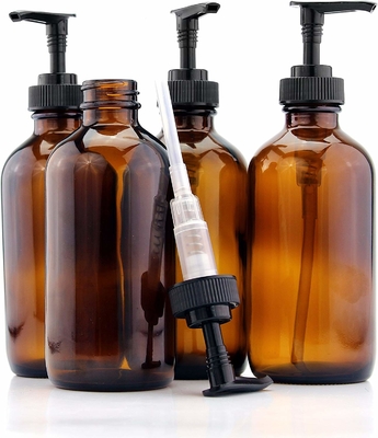 Garrafa plástica da loção de Brown 500ml do ANIMAL DE ESTIMAÇÃO com a bomba preta de 28MM
