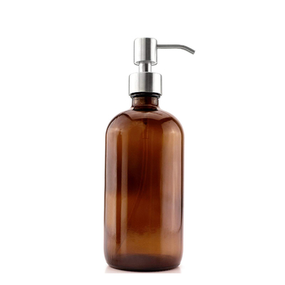 Garrafas da loção do vidro de 500ML Brown com o distribuidor da bomba de 28mm