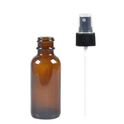 frascos cosméticos da garrafa do pulverizador de 50ml Brown com a bomba de 24MM para o líquido